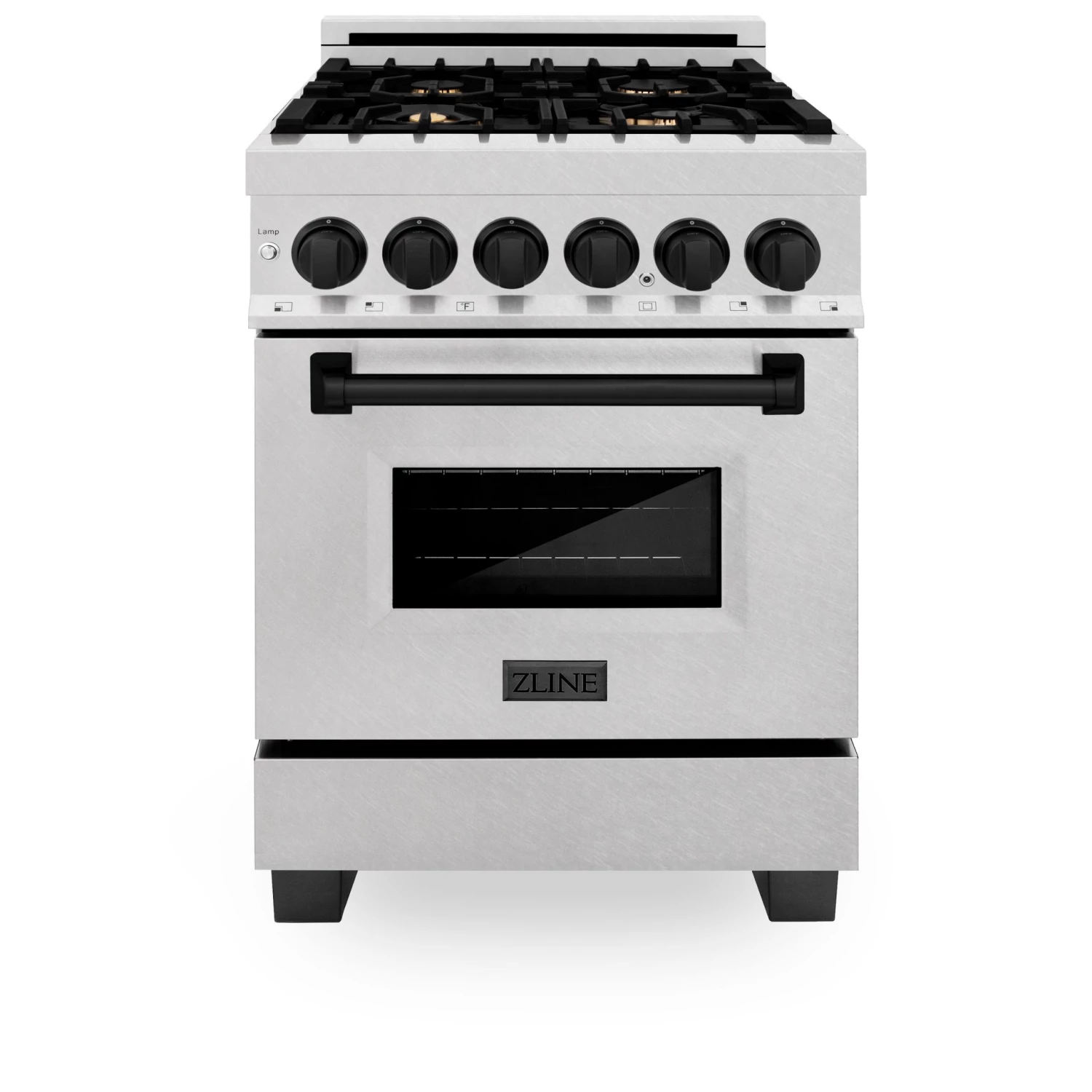 ZLINE Kitchen And Bath ZLINE Autograph Edition 24 In. 2.8 Cu. Ft. Dual Fuel Range With Gas Stove And Electric Oven In DuraSnow Stainless Steel With Accents (RASZ-SN-24) 7 ZLINE Kitchen And Bath ZLINE Autograph Edition 24 In. 2.8 Cu. Ft. Dual Fuel Range With Gas Stove And Electric Oven In DuraSnow Stainless Steel With Accents (RASZ-SN-24)