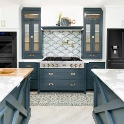 ZLINE Kitchen And Bath ZLINE Autograph Edition 48 In. Porcelain Rangetop With 7 Gas Burners In DuraSnow Stainless Steel And Accents (RTSZ-48)