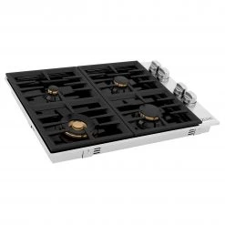 ZLINE Kitchen And Bath Shop By Style ZLINE 30 In. Dropin Cooktop With 4 Gas Burners And Black Porcelain Top (RC30-PBT)