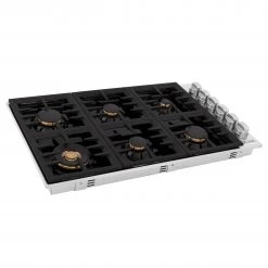 ZLINE Kitchen And Bath ZLINE 36 In. Dropin Cooktop With 6 Gas Burners And Black Porcelain Top (RC36-PBT)