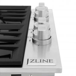 ZLINE Kitchen And Bath Shop By Style ZLINE 30 In. Dropin Cooktop With 4 Gas Burners And Black Porcelain Top (RC30-PBT)