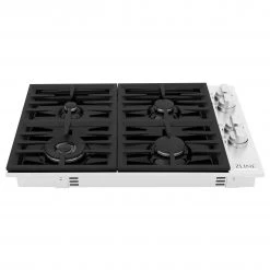 ZLINE Kitchen And Bath Shop By Style ZLINE 30 In. Dropin Cooktop With 4 Gas Burners And Black Porcelain Top (RC30-PBT)