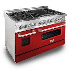 ZLINE Kitchen And Bath ZLINE 48 In. Professional Dual Fuel Range In Stainless Steel With Color Door Options (RA48) Shop By Brand