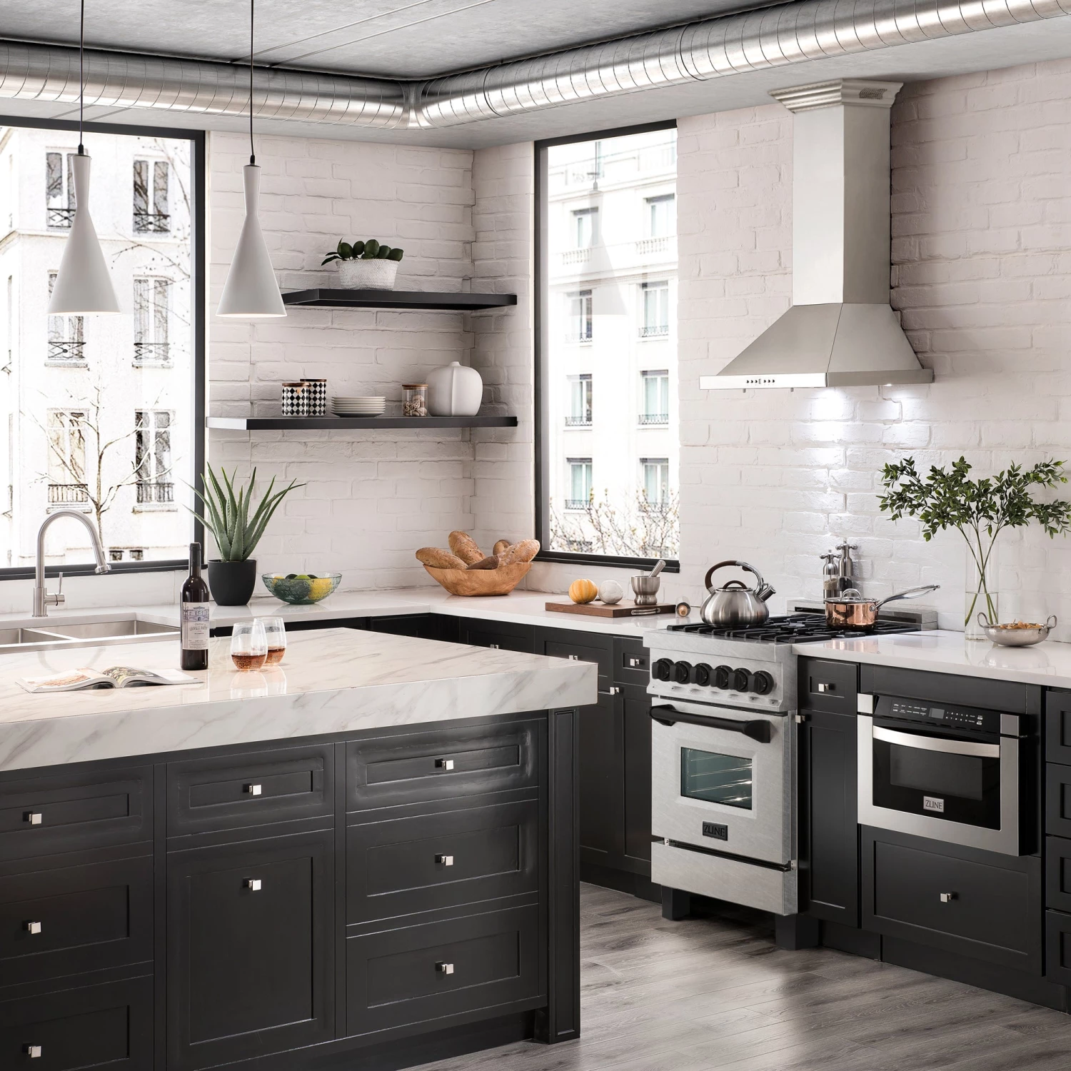 ZLINE Kitchen And Bath ZLINE Autograph Edition 24 In. 2.8 Cu. Ft. Dual Fuel Range With Gas Stove And Electric Oven In DuraSnow Stainless Steel With Accents (RASZ-SN-24) 3 ZLINE Kitchen And Bath ZLINE Autograph Edition 24 In. 2.8 Cu. Ft. Dual Fuel Range With Gas Stove And Electric Oven In DuraSnow Stainless Steel With Accents (RASZ-SN-24)