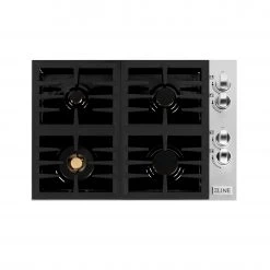 ZLINE Kitchen And Bath Shop By Style ZLINE 30 In. Dropin Cooktop With 4 Gas Burners And Black Porcelain Top (RC30-PBT)