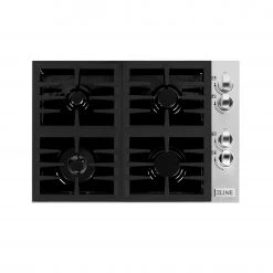 ZLINE Kitchen And Bath Shop By Style ZLINE 30 In. Dropin Cooktop With 4 Gas Burners And Black Porcelain Top (RC30-PBT)