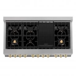 ZLINE Kitchen And Bath ZLINE Autograph Edition 48 In. 6.0 Cu. Ft. Range With Gas Stove And Gas Oven In DuraSnow Stainless Steel With White Matte Door And Colored Accents (RGSZ-WM-48)