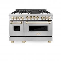 ZLINE Kitchen And Bath ZLINE Autograph Edition 48 In. 6.0 Cu. Ft. Range With Gas Stove And Gas Oven In Stainless Steel With Accents (RGZ-48) Shop By Style 26 ZLINE Kitchen And Bath ZLINE Autograph Edition 48 In. 6.0 Cu. Ft. Range With Gas Stove And Gas Oven In Stainless Steel With Accents (RGZ-48) Shop By Style