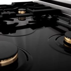 ZLINE Kitchen And Bath ZLINE 30 In. Porcelain Gas Stovetop With 4 Gas Burners (RT30) Available With Brass Burners