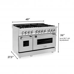 ZLINE Kitchen And Bath ZLINE 48 In. Professional Dual Fuel Range In Stainless Steel With Color Door Options (RA48) Shop By Brand