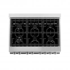 ZLINE Kitchen And Bath Shop By Style ZLINE 36 In. Dual Fuel Range With Gas Stove And Electric Oven In Stainless Steel With Color Door Options (RA36) 38 ZLINE Kitchen And Bath Shop By Style ZLINE 36 In. Dual Fuel Range With Gas Stove And Electric Oven In Stainless Steel With Color Door Options (RA36)