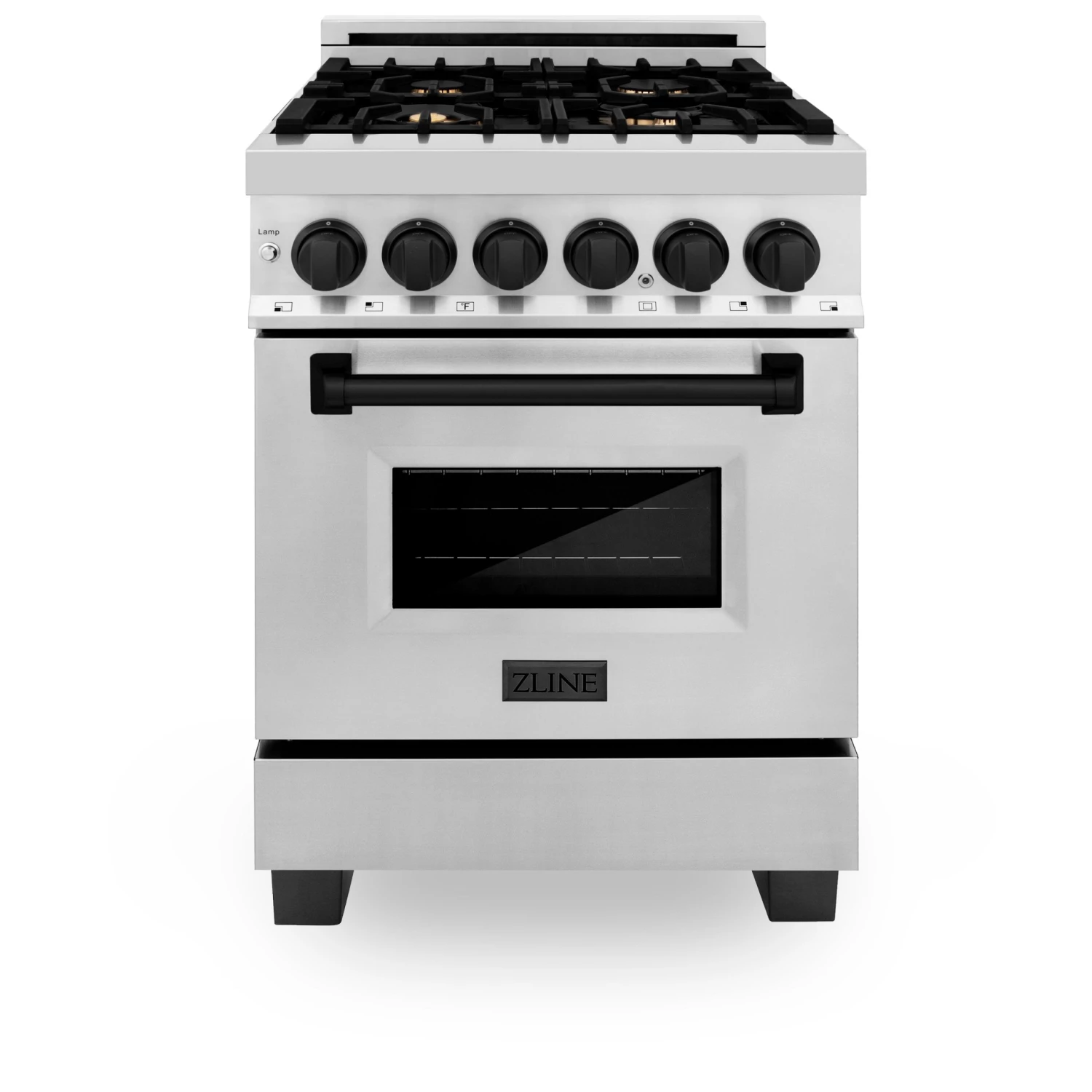 ZLINE Kitchen And Bath ZLINE Autograph Edition 24 In. 2.8 Cu. Ft. Dual Fuel Range With Gas Stove And Electric Oven In Stainless Steel With Accents (RAZ-24) 16 ZLINE Kitchen And Bath ZLINE Autograph Edition 24 In. 2.8 Cu. Ft. Dual Fuel Range With Gas Stove And Electric Oven In Stainless Steel With Accents (RAZ-24)