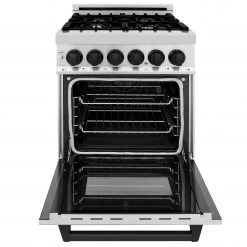 ZLINE Kitchen And Bath ZLINE Autograph Edition 24 In. 2.8 Cu. Ft. Dual Fuel Range With Gas Stove And Electric Oven In Stainless Steel With Accents (RAZ-24) 41 ZLINE Kitchen And Bath ZLINE Autograph Edition 24 In. 2.8 Cu. Ft. Dual Fuel Range With Gas Stove And Electric Oven In Stainless Steel With Accents (RAZ-24)