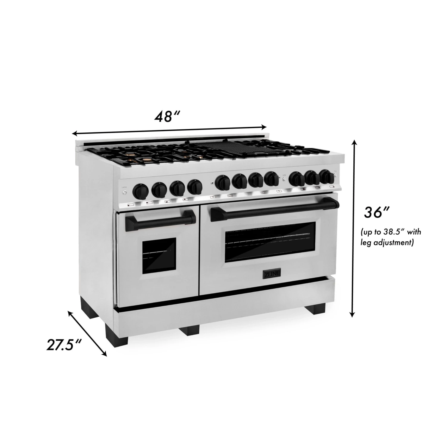 ZLINE Kitchen And Bath ZLINE Autograph Edition 48 In. 6.0 Cu. Ft. Range With Gas Stove And Gas Oven In Stainless Steel With Accents (RGZ-48) Shop By Style 24 ZLINE Kitchen And Bath ZLINE Autograph Edition 48 In. 6.0 Cu. Ft. Range With Gas Stove And Gas Oven In Stainless Steel With Accents (RGZ-48) Shop By Style
