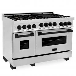 ZLINE Kitchen And Bath ZLINE Autograph Edition 48 In. 6.0 Cu. Ft. Range With Gas Stove And Gas Oven In Stainless Steel With Accents (RGZ-48) Shop By Style 36 ZLINE Kitchen And Bath ZLINE Autograph Edition 48 In. 6.0 Cu. Ft. Range With Gas Stove And Gas Oven In Stainless Steel With Accents (RGZ-48) Shop By Style