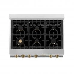 ZLINE Kitchen And Bath ZLINE Autograph Edition 36 In. Porcelain Rangetop With 6 Gas Burners In Stainless Steel And Accents (RTZ-36) Shop By Style 35 ZLINE Kitchen And Bath ZLINE Autograph Edition 36 In. Porcelain Rangetop With 6 Gas Burners In Stainless Steel And Accents (RTZ-36) Shop By Style