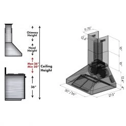 ZLINE Kitchen And Bath ZLINE Professional Wall Mount Range Hood In Stainless Steel (9697) 13 ZLINE Kitchen And Bath ZLINE Professional Wall Mount Range Hood In Stainless Steel (9697)
