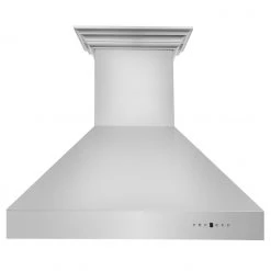 ZLINE Kitchen And Bath ZLINE Ducted Vent Wall Mount Range Hood In Stainless Steel With Built-in ZLINE CrownSound Bluetooth Speakers (667CRN-BT)