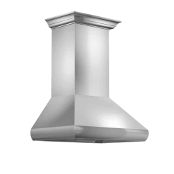 ZLINE Kitchen And Bath ZLINE Professional Convertible Vent Wall Mount Range Hood In Stainless Steel With Crown Molding (587CRN)
