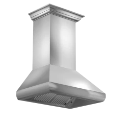 ZLINE Kitchen And Bath ZLINE Professional Convertible Vent Wall Mount Range Hood In Stainless Steel With Crown Molding (587CRN)