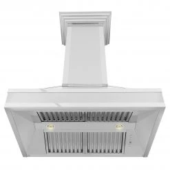 ZLINE Kitchen And Bath Shop By Brand ZLINE Designer Series Wall Mount Range Hood In DuraSnow Stainless Steel With Mirror Accents (655MR)