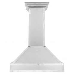 ZLINE Kitchen And Bath Shop By Brand ZLINE Designer Series Wall Mount Range Hood In DuraSnow Stainless Steel With Mirror Accents (655MR)