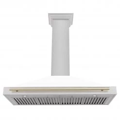 ZLINE Kitchen And Bath ZLINE 48 In. Autograph Edition DuraSnow Stainless Steel Range Hood With White Matte Shell And Accented Handles (KB4SNZ-WM48) 19 ZLINE Kitchen And Bath ZLINE 48 In. Autograph Edition DuraSnow Stainless Steel Range Hood With White Matte Shell And Accented Handles (KB4SNZ-WM48)