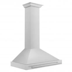 ZLINE Kitchen And Bath ZLINE 36 In. Stainless Steel Range Hood With Stainless Steel Handle And Color Options