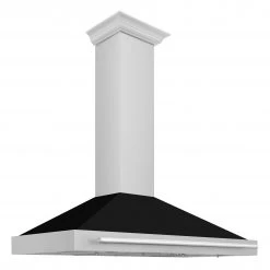 ZLINE Kitchen And Bath ZLINE 48 In. Stainless Steel Range Hood With Stainless Steel Handle And Colored Shell Options (KB4STX-48)