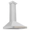 ZLINE Kitchen And Bath ZLINE 36 In. Autograph Edition Stainless Steel Range Hood With Stainless Steel Shell And Accents (KB4STZ-36) Shop By Mount
