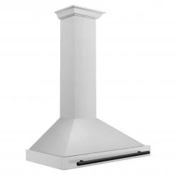 ZLINE Kitchen And Bath ZLINE 36 In. Autograph Edition Stainless Steel Range Hood With Stainless Steel Shell And Accents (KB4STZ-36) Shop By Mount