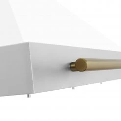 ZLINE Kitchen And Bath ZLINE 30 In. Autograph Edition Stainless Steel Range Hood With White Matte Shell And Accents (KB4STZ-WM30)