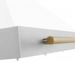 ZLINE Kitchen And Bath ZLINE 30 In. Autograph Edition Stainless Steel Range Hood With White Matte Shell And Accents (KB4STZ-WM30)