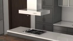 ZLINE Kitchen And Bath ZLINE Ducted Remote Blower Island Mount Range Hood In Stainless Steel 400CFM/700CFM Options (KECOMi-R)