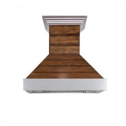 ZLINE Kitchen And Bath ZLINE Shiplap Wooden Wall Range Hood With Stainless Steel Accent (365BB)