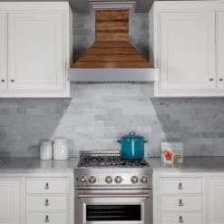 ZLINE Kitchen And Bath ZLINE Shiplap Wooden Wall Range Hood With Stainless Steel Accent (365BB)