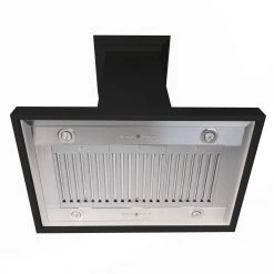 ZLINE Kitchen And Bath ZLINE Remote Blower Wooden Island Mount Range Hood In Black (KBiCC-RD/RS)