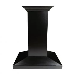 ZLINE Kitchen And Bath ZLINE Remote Blower Wooden Island Mount Range Hood In Black (KBiCC-RD/RS)
