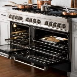 ZLINE Kitchen And Bath ZLINE 60 In. 7.4 Cu. Ft. Dual Fuel Range With Gas Stove And Electric Oven In Stainless Steel With Color Options (RA60) Shop By Style