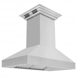 ZLINE Kitchen And Bath ZLINE Professional Island Mount Range Hood In Stainless Steel With Built-in ZLINE CrownSound Bluetooth Speakers (597iCRN-BT)