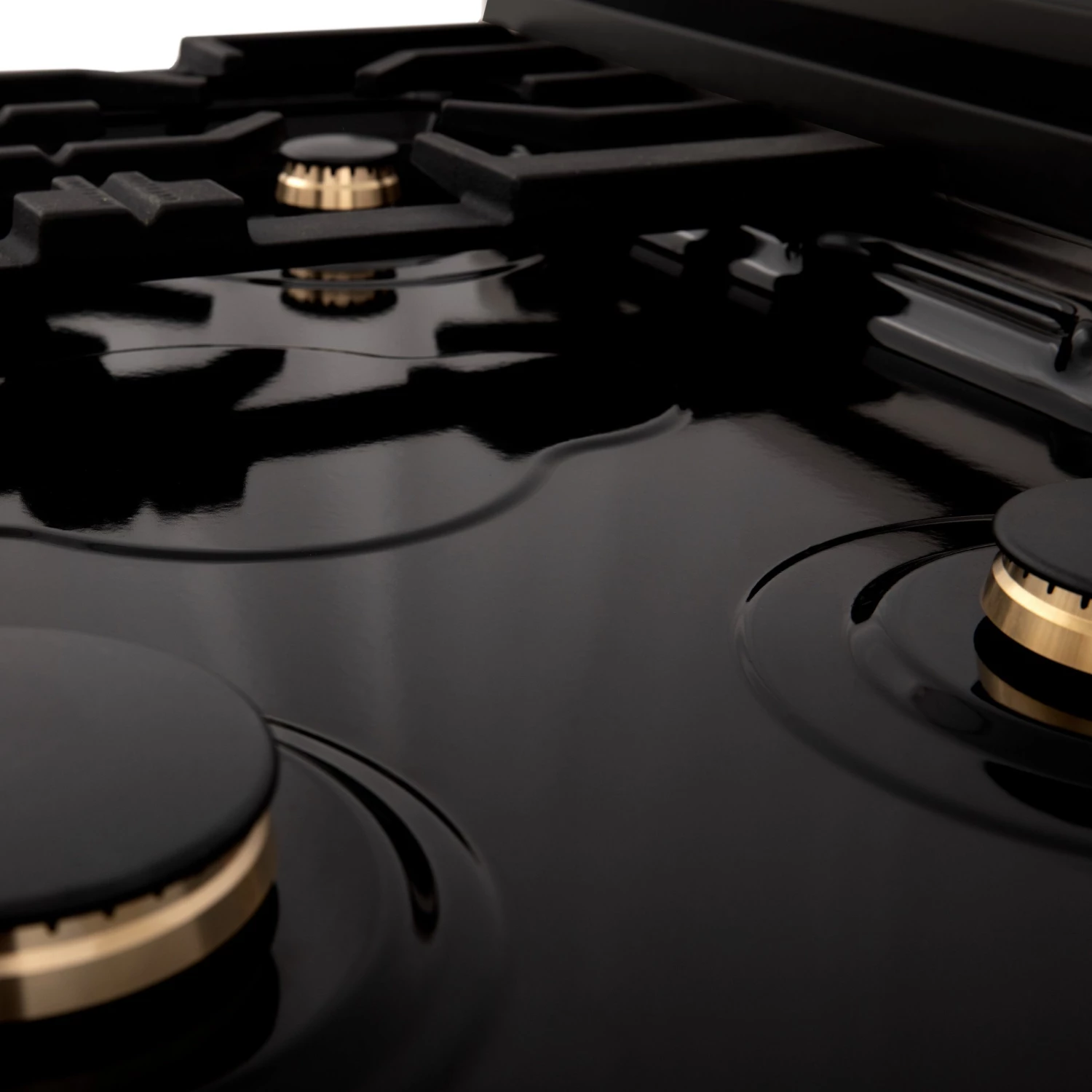 ZLINE Kitchen And Bath ZLINE Autograph Edition 30 In. Porcelain Rangetop With 4 Gas Burners In Black Stainless Steel And Accents (RTBZ-30) 5 ZLINE Kitchen And Bath ZLINE Autograph Edition 30 In. Porcelain Rangetop With 4 Gas Burners In Black Stainless Steel And Accents (RTBZ-30)