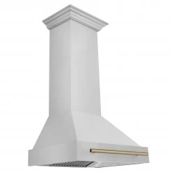 ZLINE Kitchen And Bath Shop By Brand ZLINE 30 In. Autograph Edition Stainless Steel Range Hood With Stainless Steel Shell And Handle (8654STZ-30)