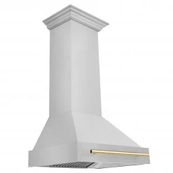 ZLINE Kitchen And Bath Shop By Brand ZLINE 30 In. Autograph Edition Stainless Steel Range Hood With Stainless Steel Shell And Handle (8654STZ-30)
