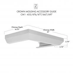 ZLINE Kitchen And Bath ZLINE Crown Molding 1 For Wall Range Hood (CM1-455/476/477/667/697) Range Hood Accessories
