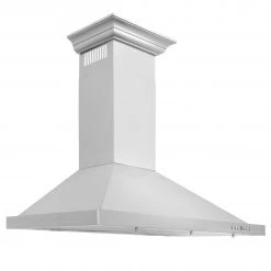ZLINE Kitchen And Bath Shop By Brand ZLINE Convertible Vent Wall Mount Range Hood In Stainless Steel With Crown Molding (KBCRN)
