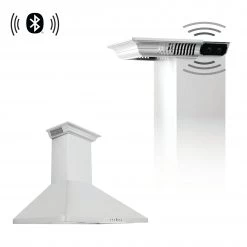 ZLINE Kitchen And Bath Shop By Brand ZLINE Wall Mount Range Hood In Stainless Steel With Built-in ZLINE CrownSound Bluetooth Speakers (KF1CRN-BT)