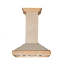 ZLINE Kitchen And Bath Shop By Brand ZLINE Unfinished Wooden 400 CFM Wall Mount Range Hood Includes Remote Motor (KBUF-RS-400)