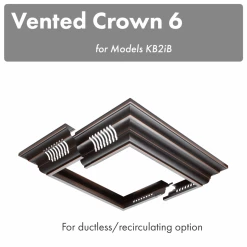 ZLINE Kitchen And Bath ZLINE Vented Crown Molding Profile 6 For Island Mount Range Hood (CM6V-KB2iB)