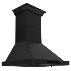 ZLINE Kitchen And Bath ZLINE Ducted Vent Wall Mount Range Hood In Black Stainless Steel With Built-in ZLINE CrownSound Bluetooth Speakers (BSKBNCRN-BT) Shop By Brand