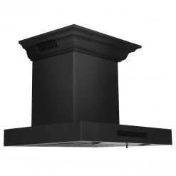 ZLINE Kitchen And Bath ZLINE Wall Mount Range Hood In Black Stainless Steel With Built-in ZLINE CrownSound Bluetooth Speakers (BSKENCRN-BT) Shop By Brand